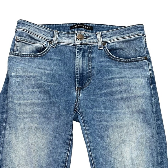 MONFRÈRE Greyson Ripped Knee Skinny Fit Jeans Men's 28 Distressed Prague Pocket - Picture 4 of 9